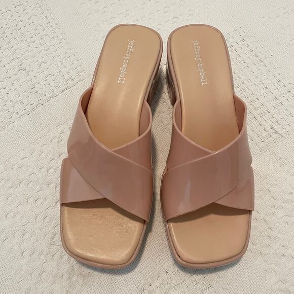 Jeffrey Campbell bubble gum platform cross band strap slides 10 SHELF 4846 - Picture 7 of 10
